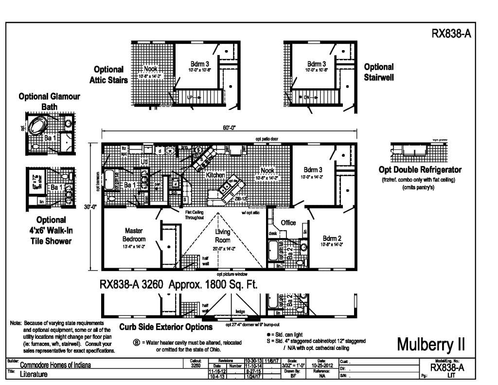 Commodore Mulberry II RX838A Floorplan Commodore Mulberry II RX838A Floorplan