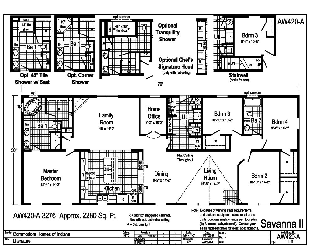 Commodore Savanna II AW420A Floorplan 1