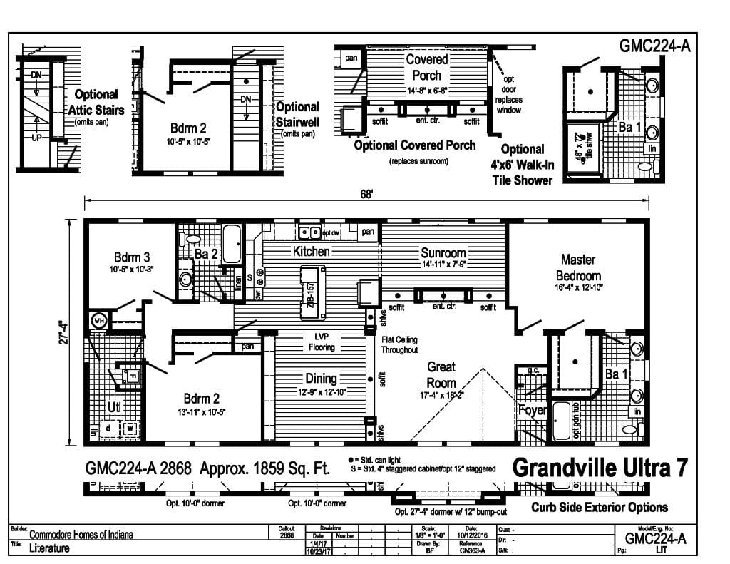 Commodore Ultra 7 GMC224A Floorplan Commodore Ultra 7 GMC224A Floorplan