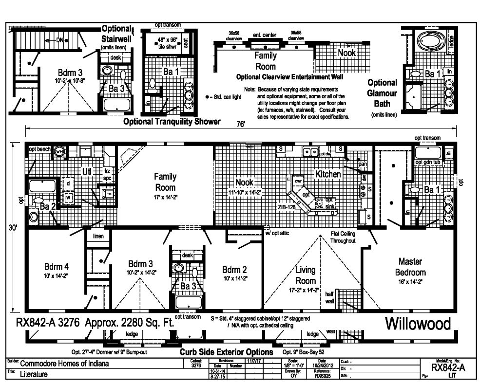 Commodore Willowood RX842A Floorplan Commodore Willowood RX842A Floorplan