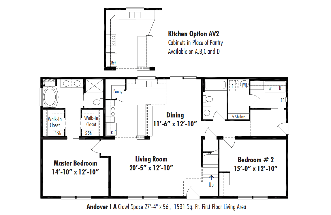 Unibilt Andover I A Floorplan Unibilt Andover I A Floorplan