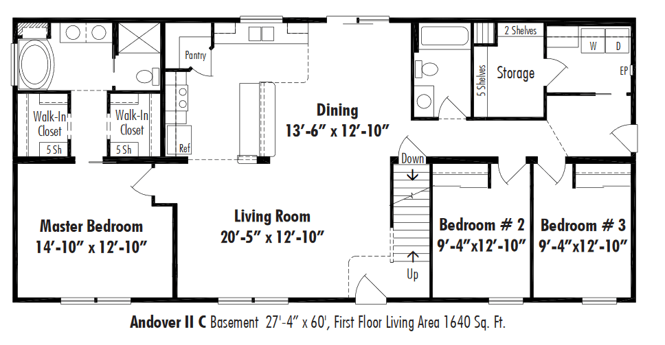 Unibilt Andover II C Floorplan BSMT Unibilt Andover II C Floorplan BSMT
