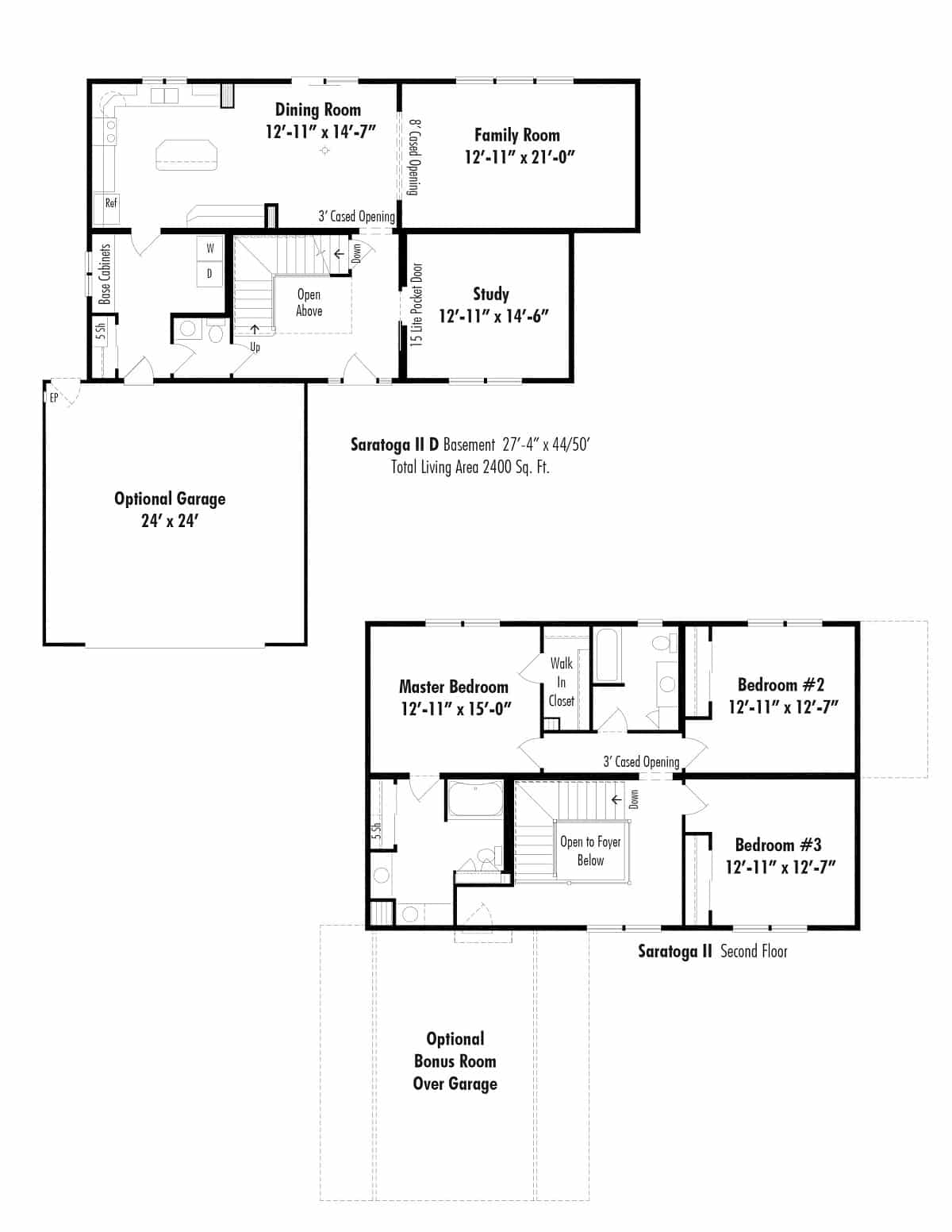 Unibilt Saratoga II D Floorplan Unibilt Saratoga II D Floorplan