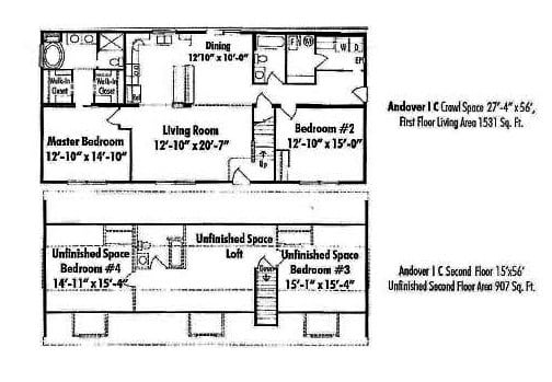 Unibilt Andover 1 C Jackson Floor Plan Unibilt Andover 1 C Jackson Floor Plan